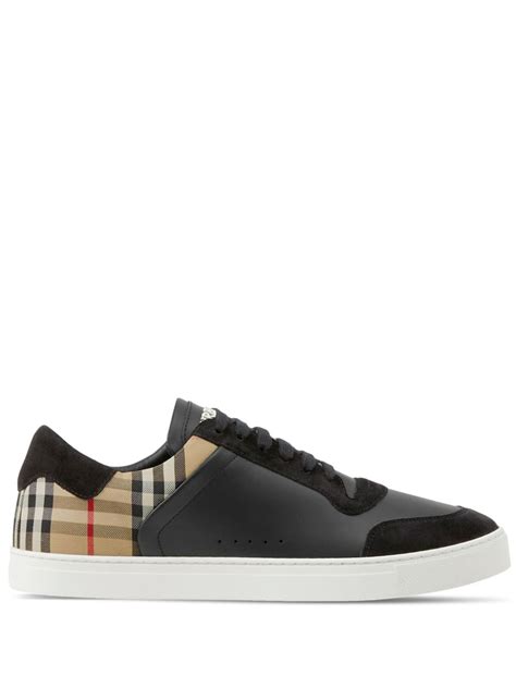 burberry check leather sneakers|Burberry vintage check print.